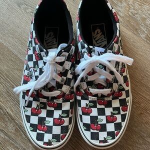 Vans Doheny checkerboard cherry print